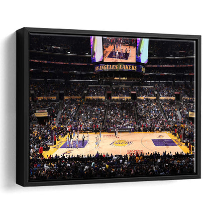 Los Angeles Lakers, Stadium Canvas, Sport Art, Framed Canvas Print Wall Art, Floating Frame
