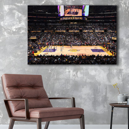 Los Angeles Lakers, Stadium Canvas, Sport Art, Gift for him, Man Cave Decor, Art Print, Canvas Print Wall Art