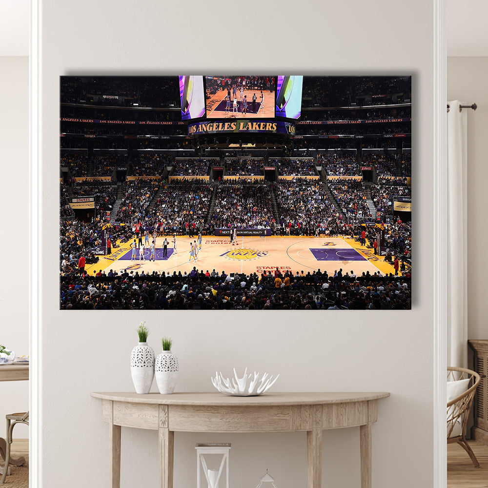 Los Angeles Lakers, Stadium Canvas, Sport Art, Gift for him, Man Cave Decor, Art Print, Canvas Print Wall Art