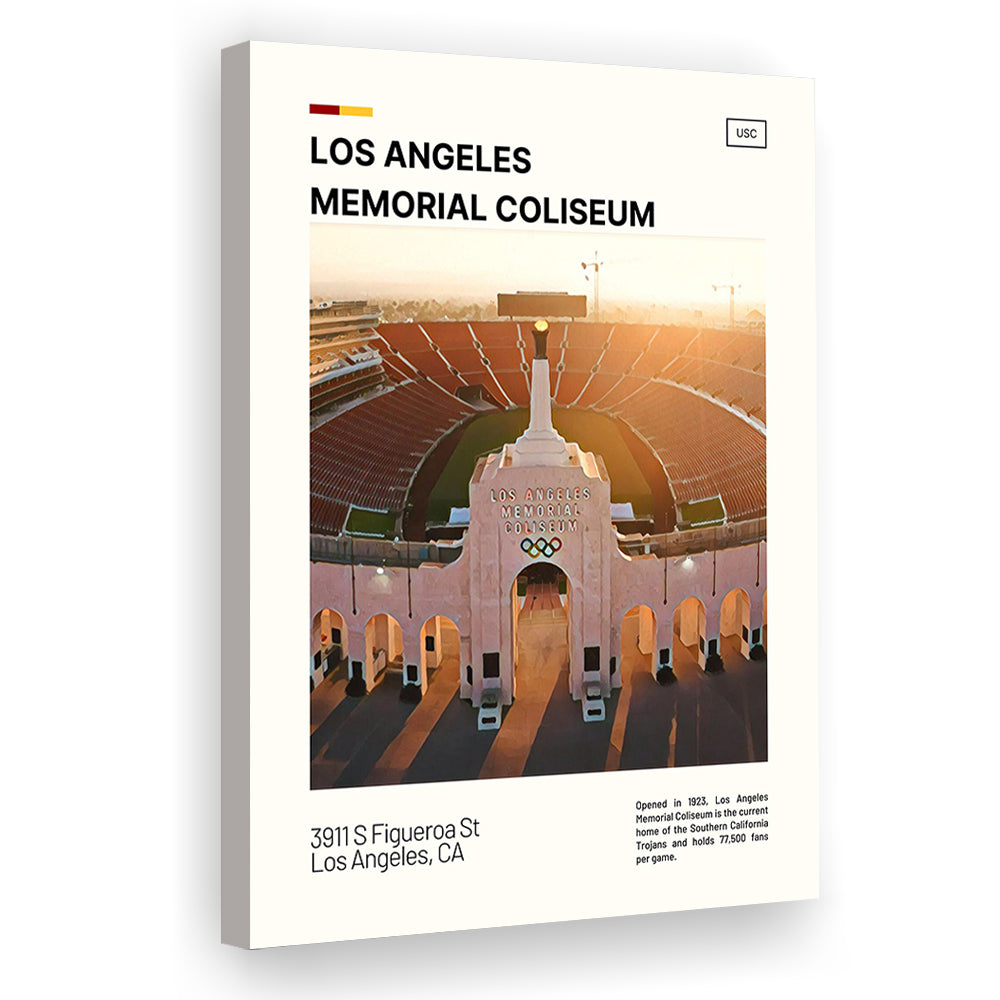 Los Angeles Memorial Coliseum Print, USC Trojans Stadium Canvas Art, Fan Gifts, Sport Art, Canvas Print Wall Art