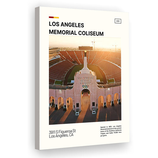 Los Angeles Memorial Coliseum Print, USC Trojans Stadium Canvas Art, Fan Gifts, Sport Art, Canvas Print Wall Art