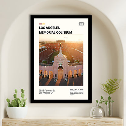 Los Angeles Memorial Coliseum Print, USC Trojans Stadium Art, Gifts for him, Sport Art, Framed Art Print Wall Decor