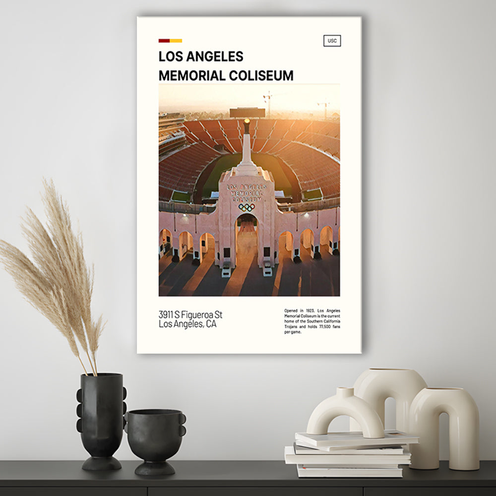 Los Angeles Memorial Coliseum Print, USC Trojans Stadium Canvas Art, Fan Gifts, Sport Art, Canvas Print Wall Art