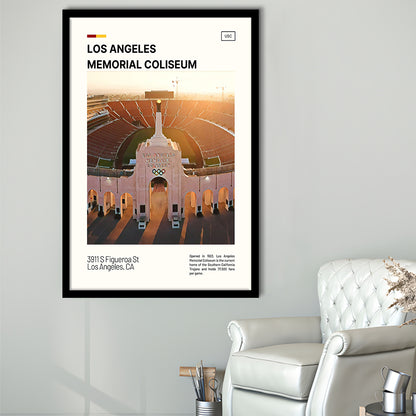 Los Angeles Memorial Coliseum Print, USC Trojans Stadium Art, Gifts for him, Sport Art, Framed Art Print Wall Decor
