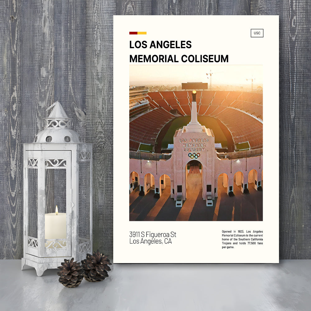 Los Angeles Memorial Coliseum Print, USC Trojans Stadium Canvas Art, Fan Gifts, Sport Art, Canvas Print Wall Art