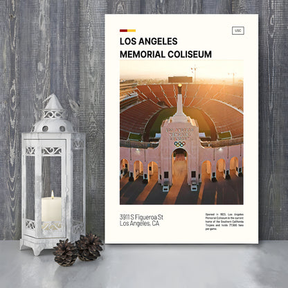 Los Angeles Memorial Coliseum Print, USC Trojans Stadium Canvas Art, Fan Gifts, Sport Art, Canvas Print Wall Art