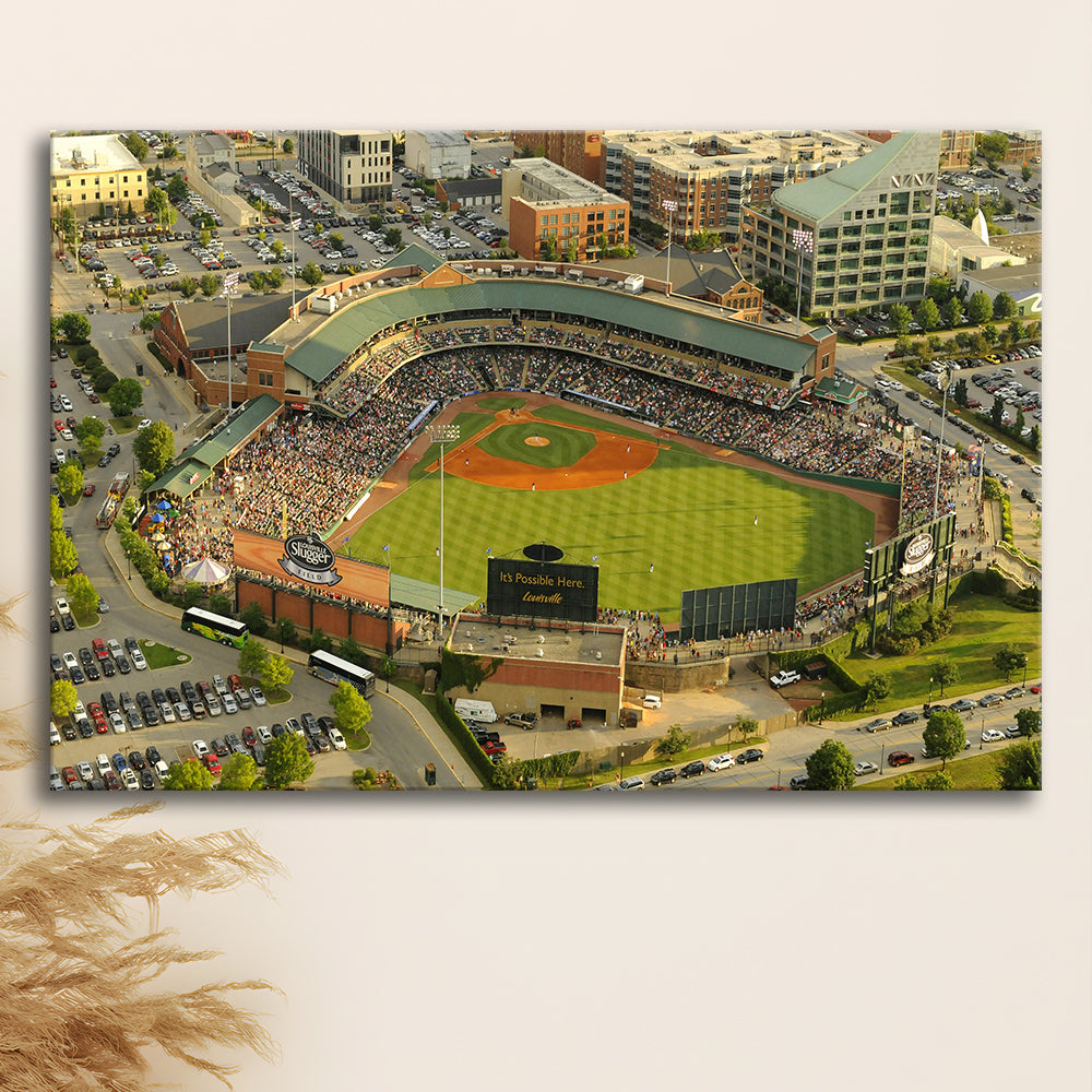 Louisville Slugger Baseball Field, Stadium Canvas, Sport Art, Gift for him, Man Cave Decor, Art Print, Canvas Print Wall Art