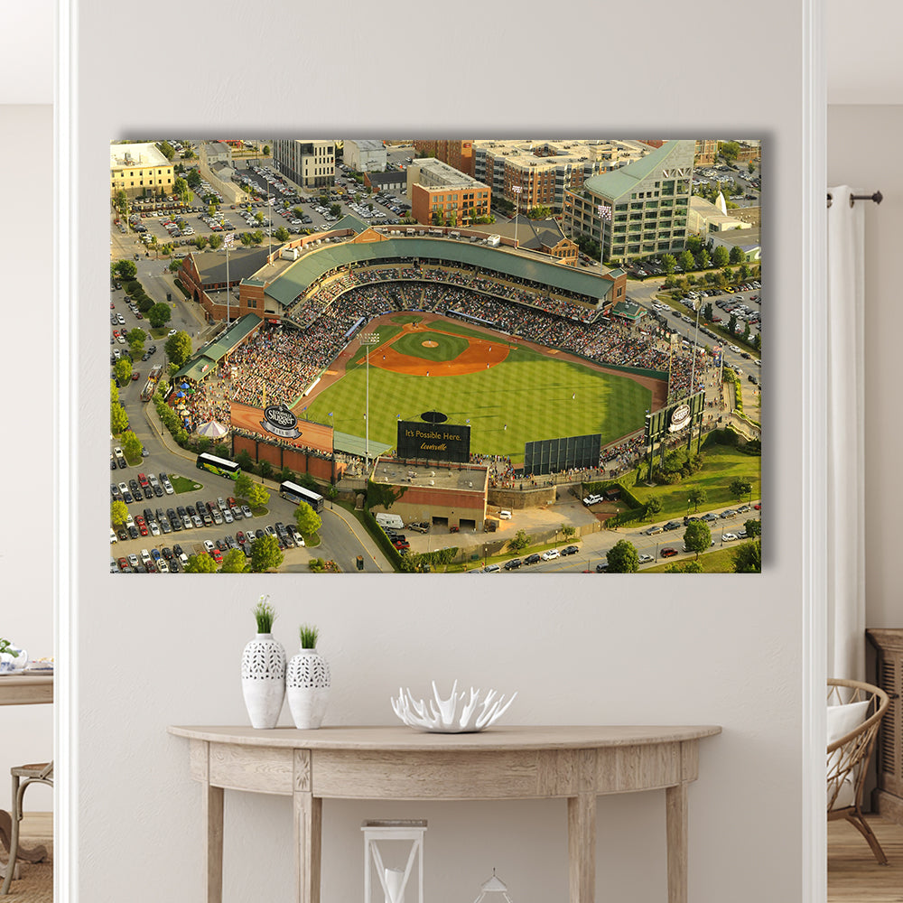Louisville Slugger Baseball Field, Stadium Canvas, Sport Art, Gift for him, Man Cave Decor, Art Print, Canvas Print Wall Art