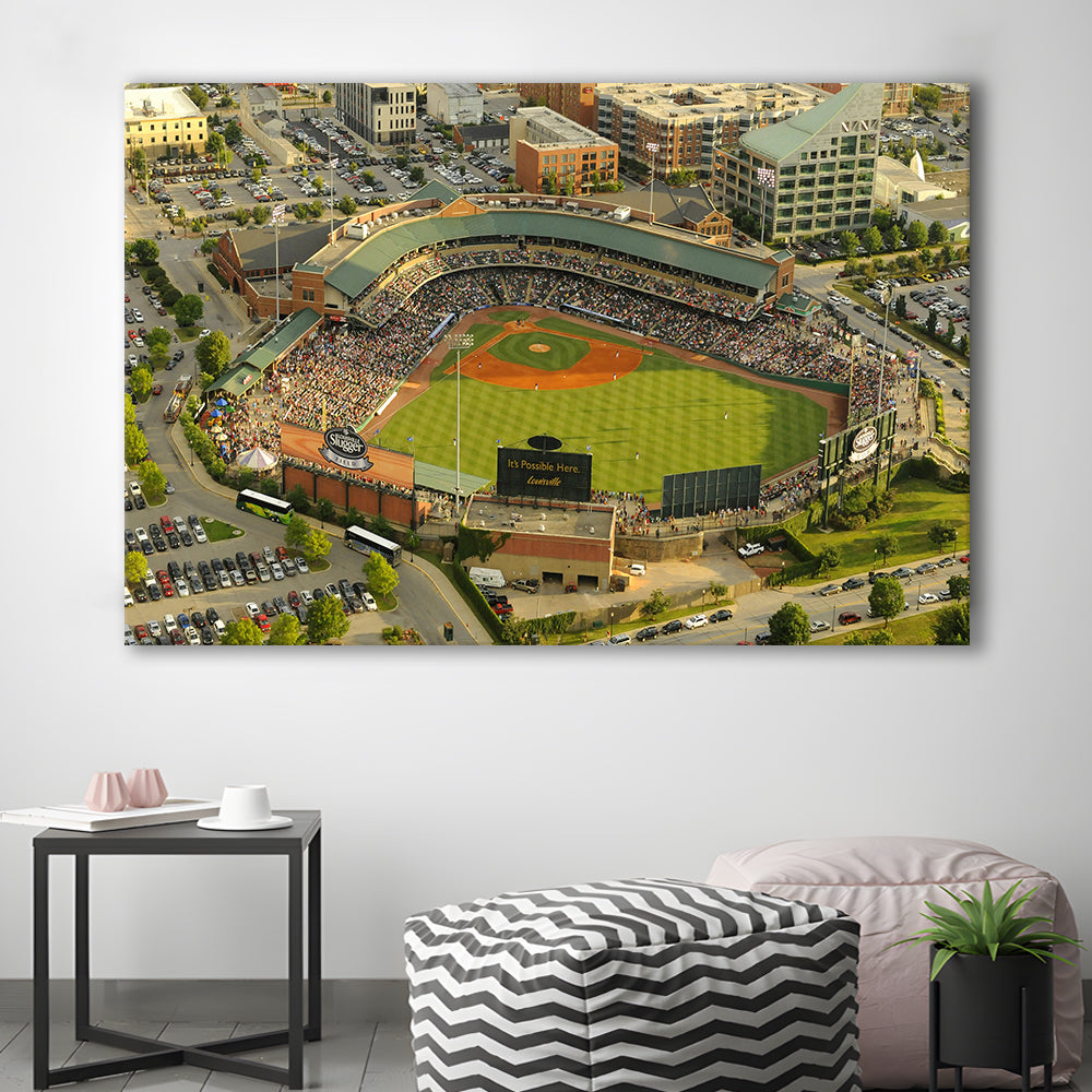 Louisville Slugger Baseball Field, Stadium Canvas, Sport Art, Gift for him, Man Cave Decor, Art Print, Canvas Print Wall Art