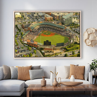 Louisville Slugger Baseball Field, Stadium Canvas, Sport Art, Framed Canvas Print Wall Art, Floating Frame
