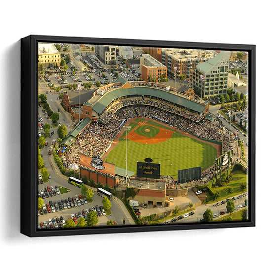 Louisville Slugger Baseball Field, Stadium Canvas, Sport Art, Framed Canvas Print Wall Art, Floating Frame
