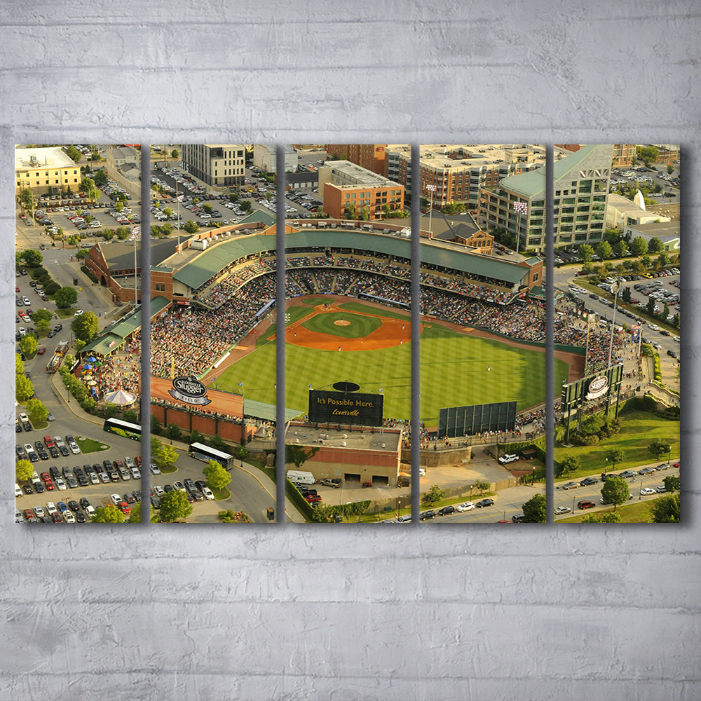 Louisville Slugger Baseball Field, Stadium Canvas, Sport Art, 5 Panel B, Extra Large Canvas, Canvas Print Wall Art