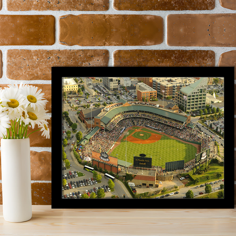 Louisville Slugger Baseball Field, Stadium Canvas, Sport Art, Gift for him, Framed Art Print Wall Decor, Picture Framed