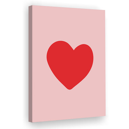 Love Heart Print Pink Print Wall Art Pink Wall Print Red Print , Canvas Prints Wall Art