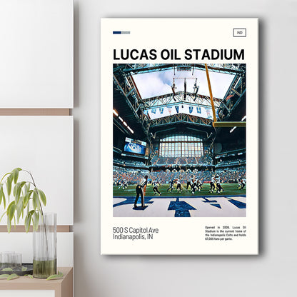 Lucas Oil Stadium Print, Indianapolis Colts Stadium Canvas Art, Fan Gifts, Sport Art, Canvas Print Wall Art