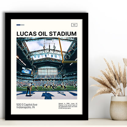 Lucas Oil Stadium Print, Indianapolis Colts Stadium Art, Gifts for him, Sport Art, Framed Art Print Wall Decor