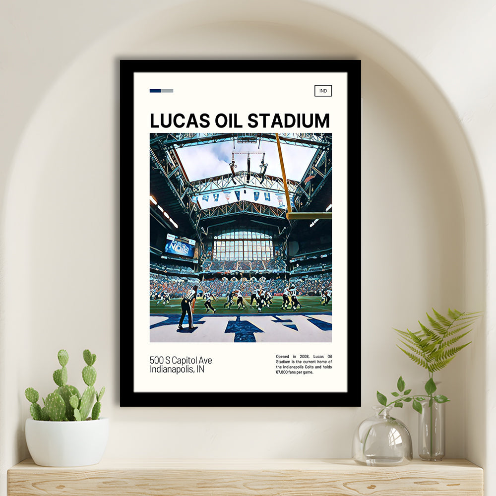Lucas Oil Stadium Print, Indianapolis Colts Stadium Art, Gifts for him, Sport Art, Framed Art Print Wall Decor