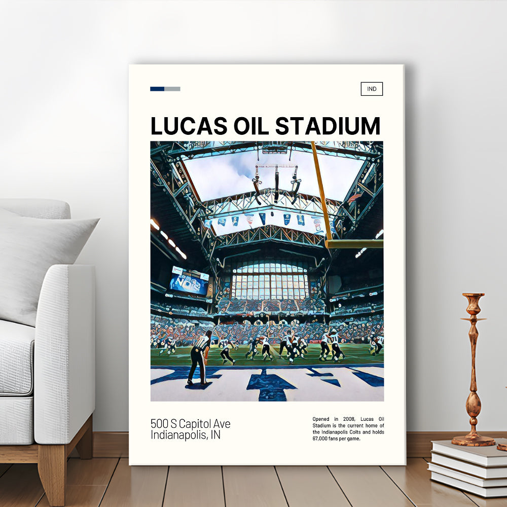 Lucas Oil Stadium Print, Indianapolis Colts Stadium Canvas Art, Fan Gifts, Sport Art, Canvas Print Wall Art
