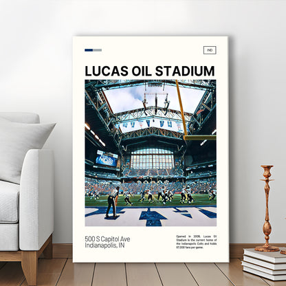 Lucas Oil Stadium Print, Indianapolis Colts Stadium Canvas Art, Fan Gifts, Sport Art, Canvas Print Wall Art