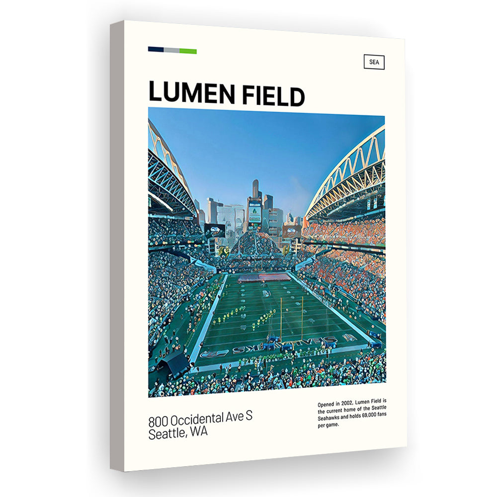 Lumen Field Print, Seattle Seahawks Stadium Canvas Art, Fan Gifts, Sport Art, Canvas Print Wall Art