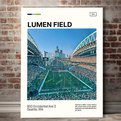 Lumen Field Print, Seattle Seahawks Stadium Canvas Art, Fan Gifts, Sport Art, Canvas Print Wall Art