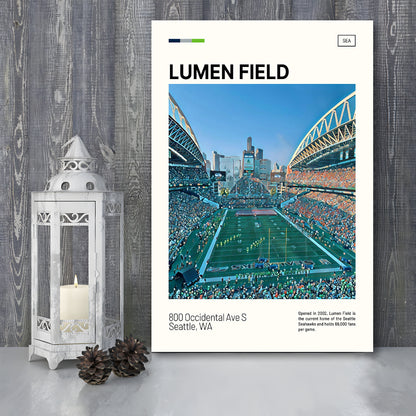 Lumen Field Print, Seattle Seahawks Stadium Canvas Art, Fan Gifts, Sport Art, Canvas Print Wall Art