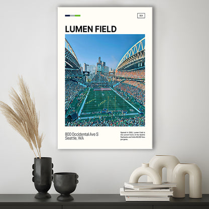 Lumen Field Print, Seattle Seahawks Stadium Canvas Art, Fan Gifts, Sport Art, Canvas Print Wall Art