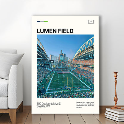 Lumen Field Print, Seattle Seahawks Stadium Canvas Art, Fan Gifts, Sport Art, Canvas Print Wall Art