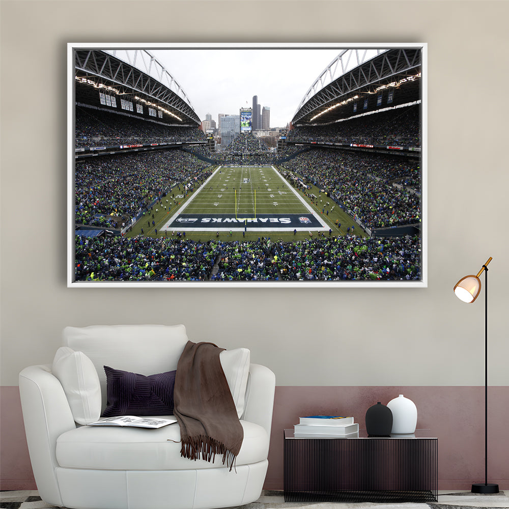 Lumen Field, Stadium Canvas, Sport Art, Framed Canvas Print Wall Art, Floating Frame