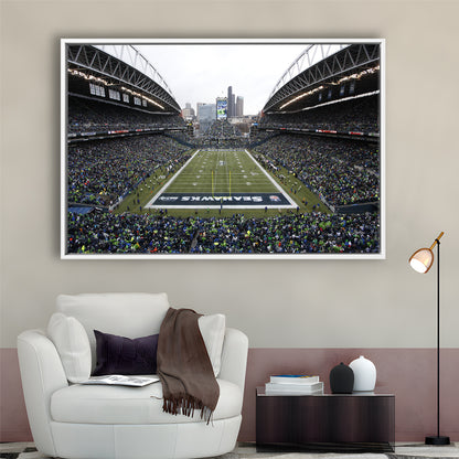 Lumen Field, Stadium Canvas, Sport Art, Framed Canvas Print Wall Art, Floating Frame