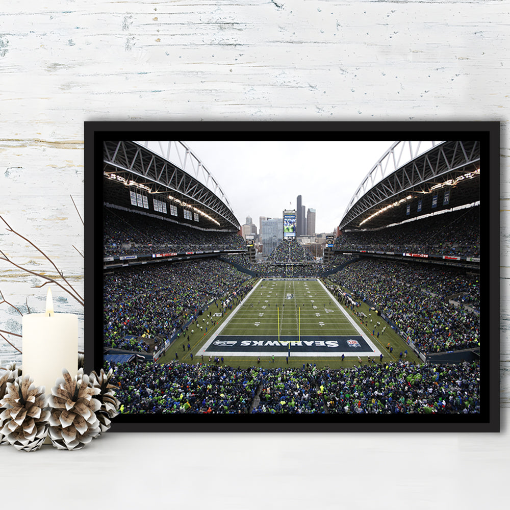 Lumen Field, Stadium Canvas, Sport Art, Framed Canvas Print Wall Art, Floating Frame