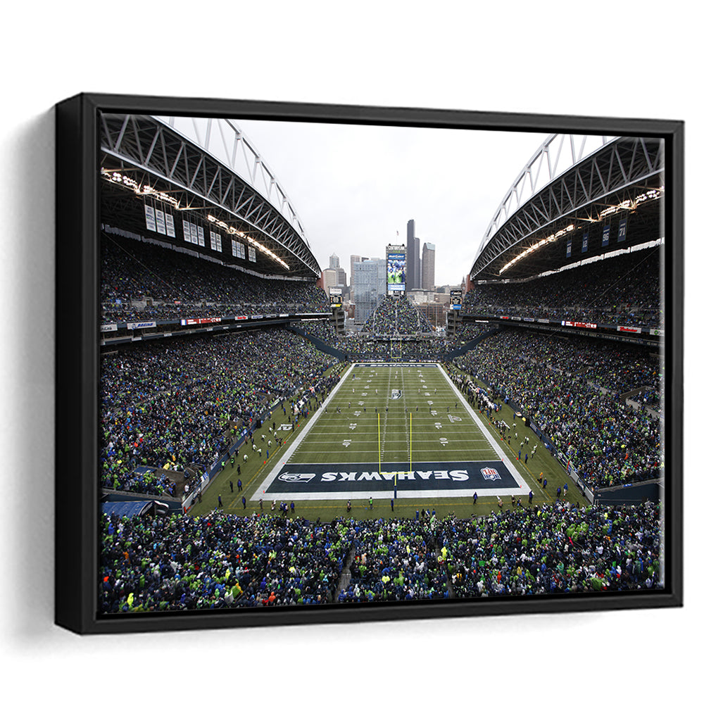 Lumen Field, Stadium Canvas, Sport Art, Framed Canvas Print Wall Art, Floating Frame