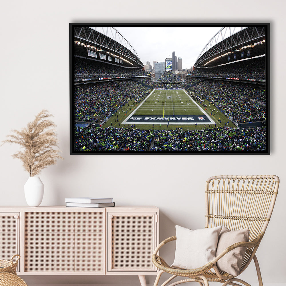 Lumen Field, Stadium Canvas, Sport Art, Framed Canvas Print Wall Art, Floating Frame