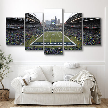 Lumen Field, Stadium Canvas, Sport Art, Gift for him, 5 Panel, Large Canvas, Canvas Print Wall Art