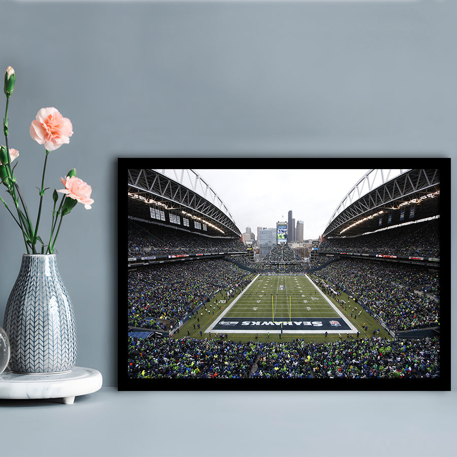 Lumen Field, Stadium Canvas, Sport Art, Gift for him, Framed Art Print Wall Decor, Picture Framed