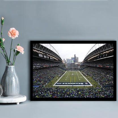 Lumen Field, Stadium Canvas, Sport Art, Gift for him, Framed Art Print Wall Decor, Picture Framed