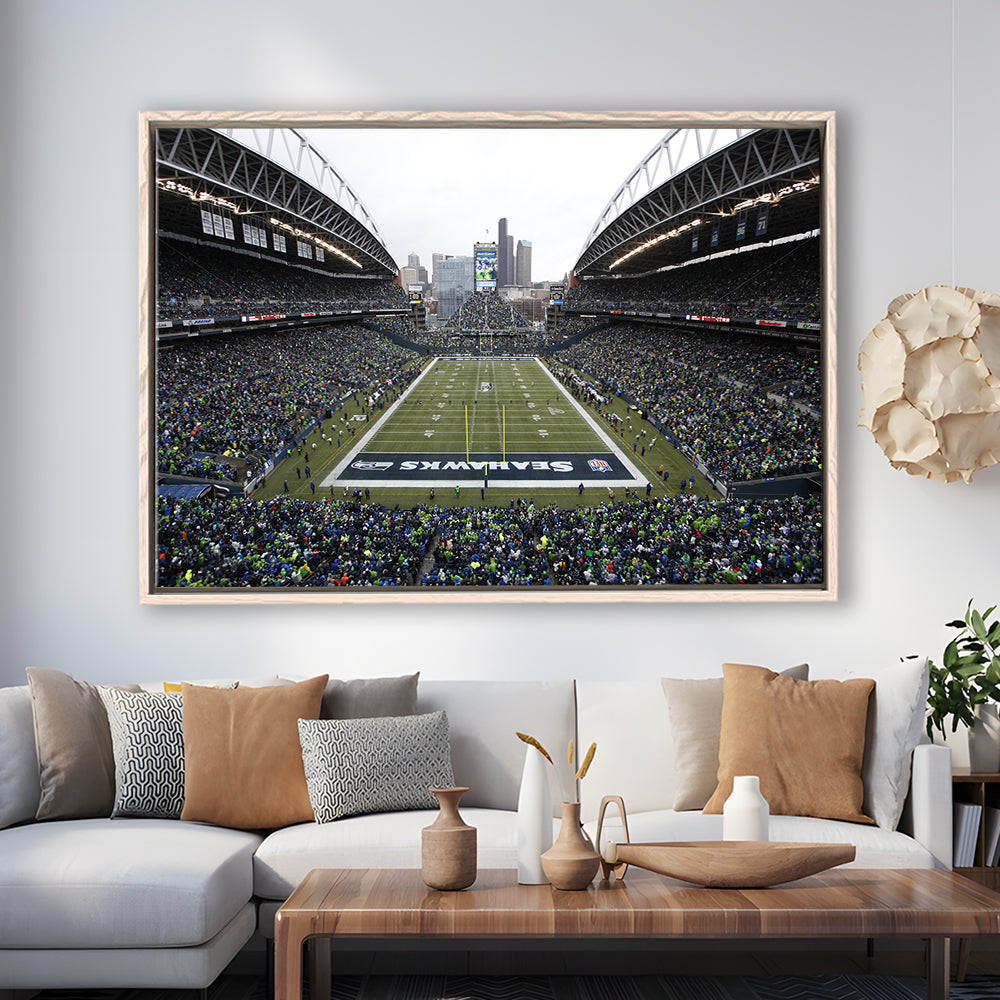 Lumen Field, Stadium Canvas, Sport Art, Framed Canvas Print Wall Art, Floating Frame