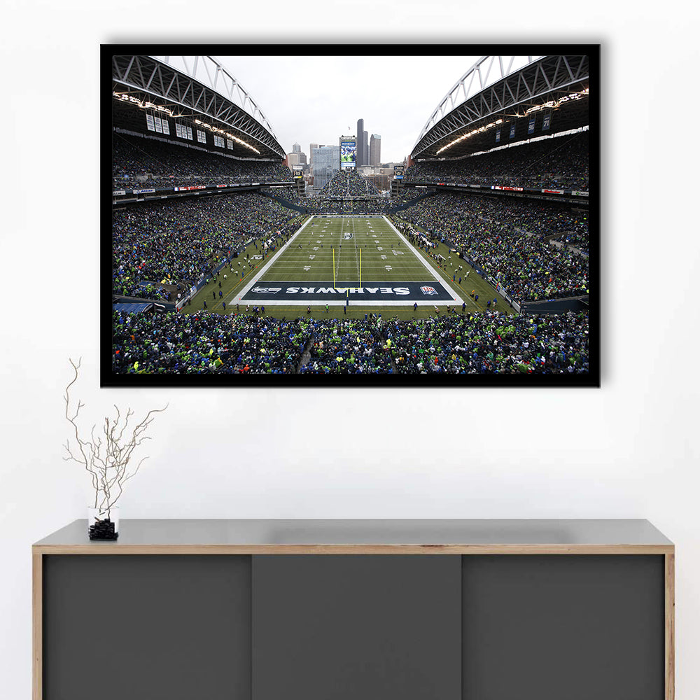 Lumen Field, Stadium Canvas, Sport Art, Gift for him, Framed Art Print Wall Decor, Picture Framed