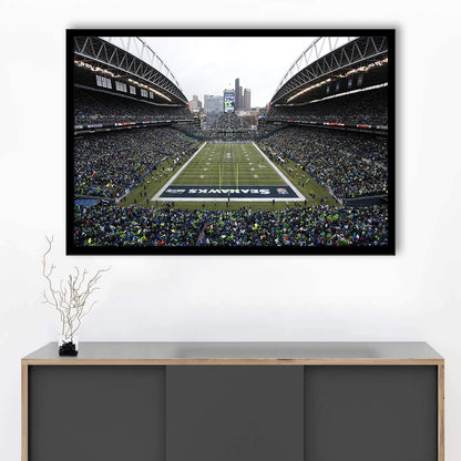 Lumen Field, Stadium Canvas, Sport Art, Gift for him, Framed Art Print Wall Decor, Picture Framed