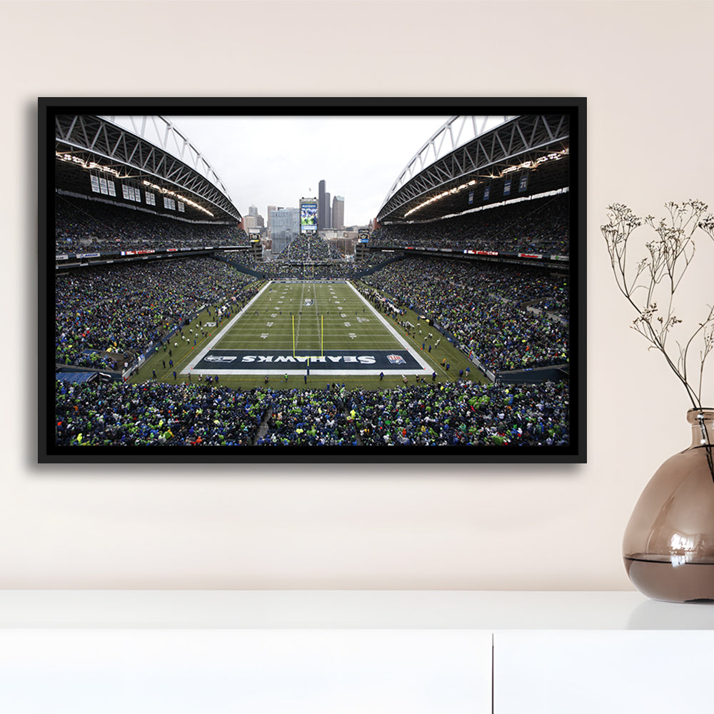 Lumen Field, Stadium Canvas, Sport Art, Framed Canvas Print Wall Art, Floating Frame