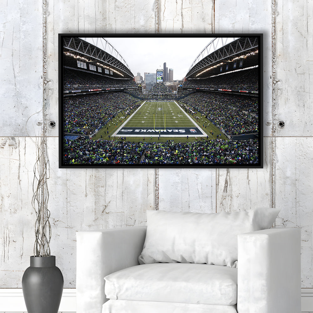 Lumen Field, Stadium Canvas, Sport Art, Framed Canvas Print Wall Art, Floating Frame