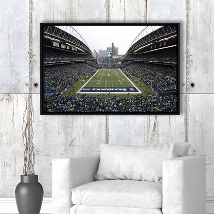 Lumen Field, Stadium Canvas, Sport Art, Framed Canvas Print Wall Art, Floating Frame