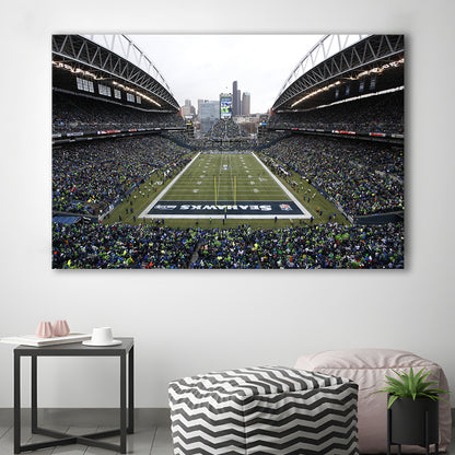 Lumen Field, Stadium Canvas, Sport Art, Gift for him, Man Cave Decor, Art Print, Canvas Print Wall Art
