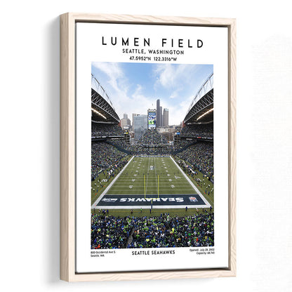 Lumen Field, Seattle Seahawks Football Stadium Wall Art Print, Sport Art Print, Framed Canvas Prints Wall Art