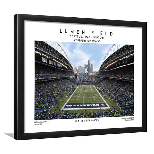 Lumen Field Print, Seattle Seahawks Football Stadium Wall Art, Sport Art Print, Framed Art Print Wall Decor