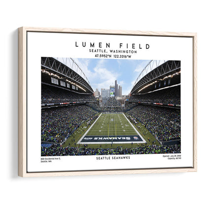 Lumen Field Print, Seattle Seahawks Football Stadium Wall Art, Sport Art Print, Framed Canvas Print Wall Art