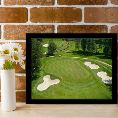 Luxurious Beautiful Golf Course Chamonix, France, Framed Art Print Wall Decor, Picture Framed