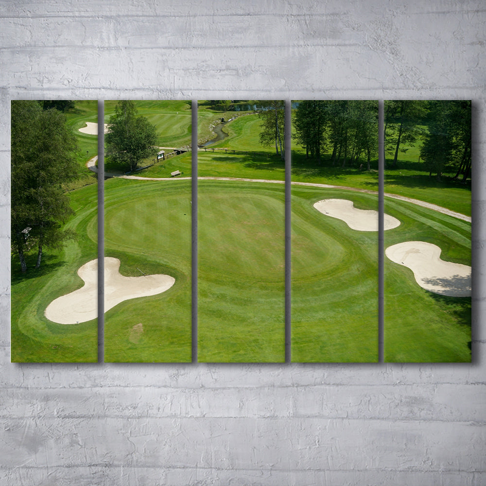 Luxurious Beautiful Golf Course Chamonix, France, Golf Art Print, Extra Large Canvas Print Wall Art