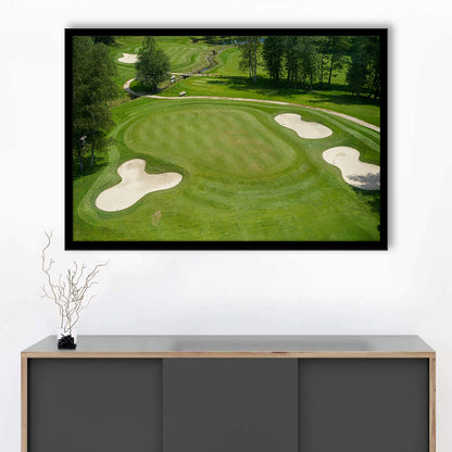Luxurious Beautiful Golf Course Chamonix, France, Framed Art Print Wall Decor, Picture Framed