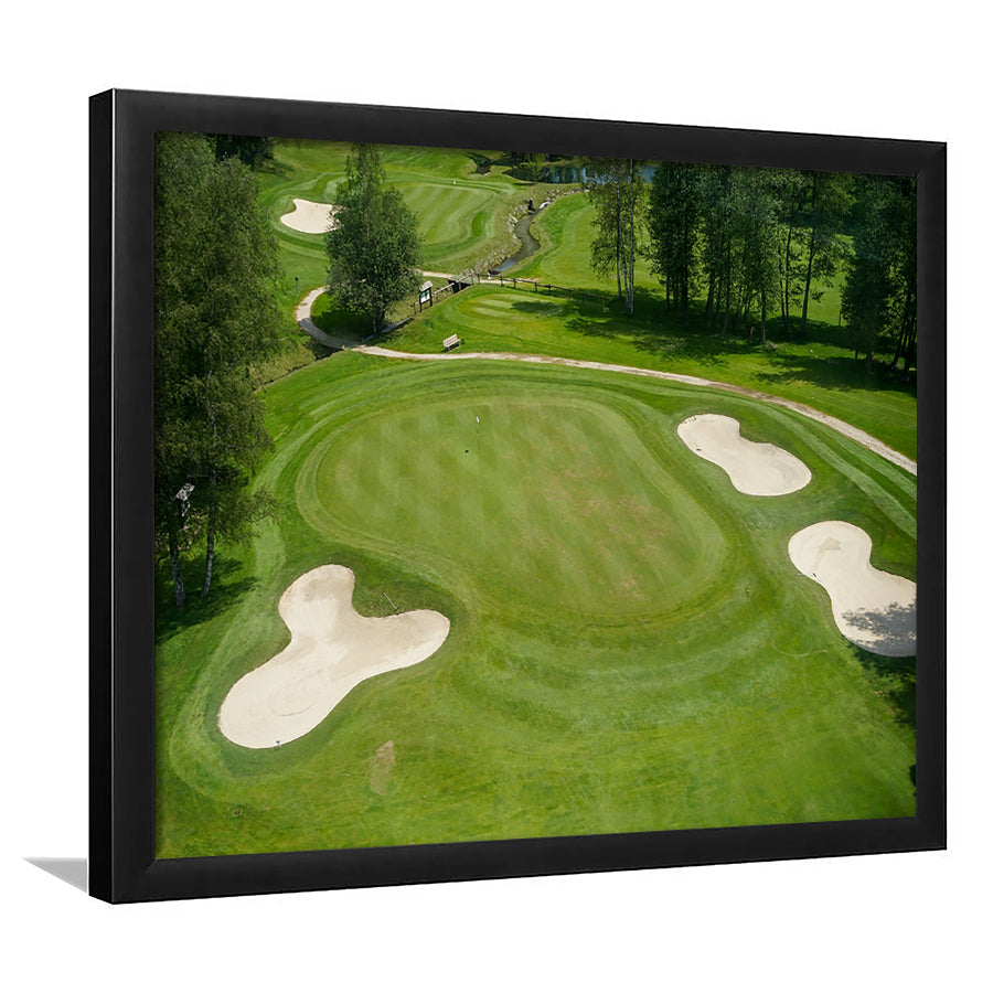 Luxurious Beautiful Golf Course Chamonix, France, Framed Art Print Wall Decor, Picture Framed